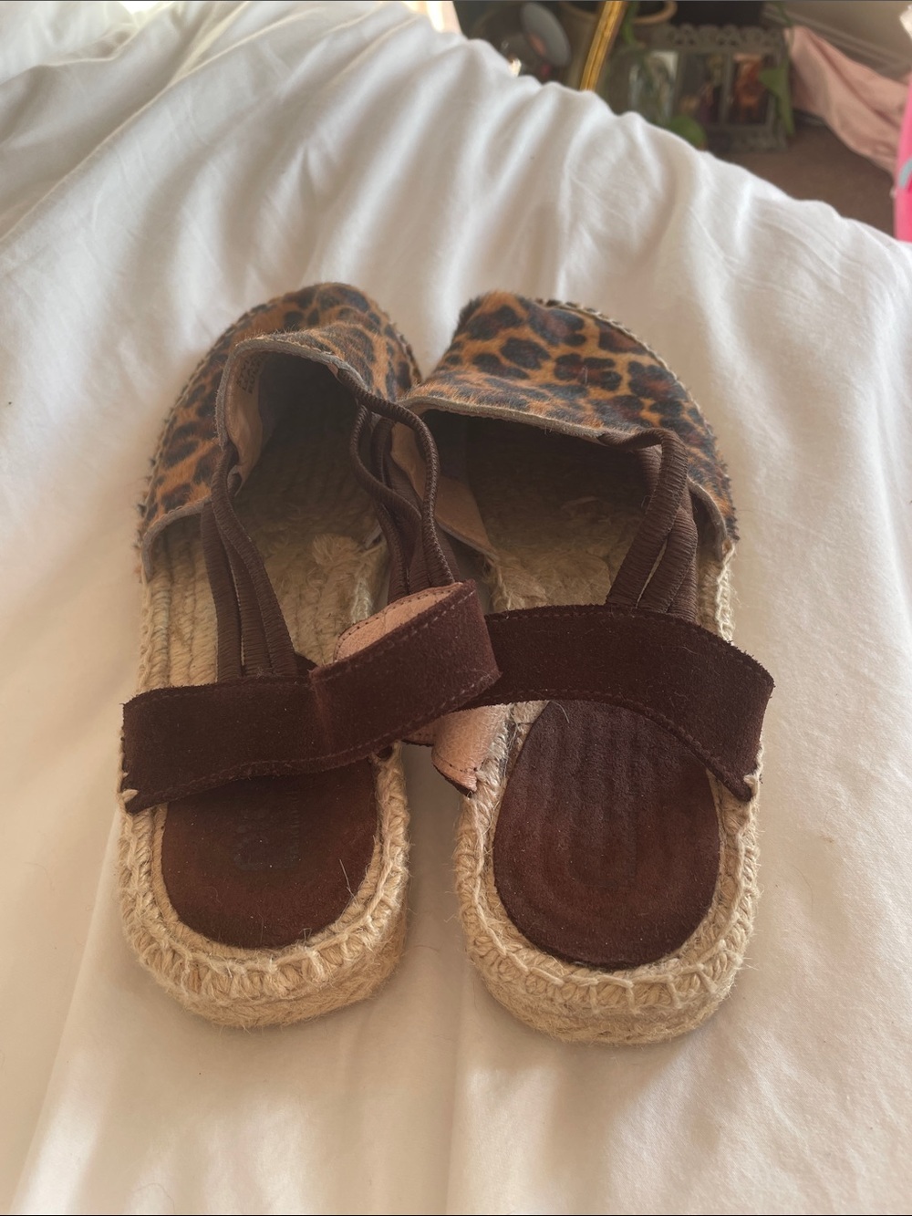 Picon Leopard Print Espadrille Slingback Flats - pony hair - Picture 4 of 13